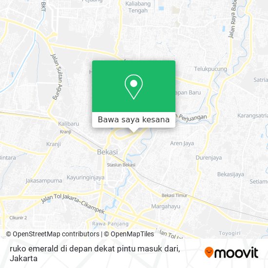 Peta ruko emerald di depan dekat pintu masuk dari