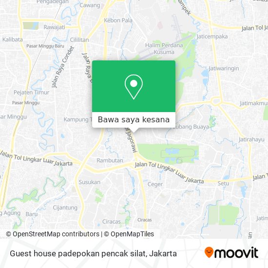 Peta Guest house padepokan pencak silat