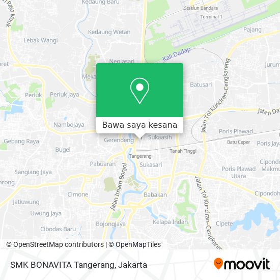 Peta SMK BONAVITA Tangerang