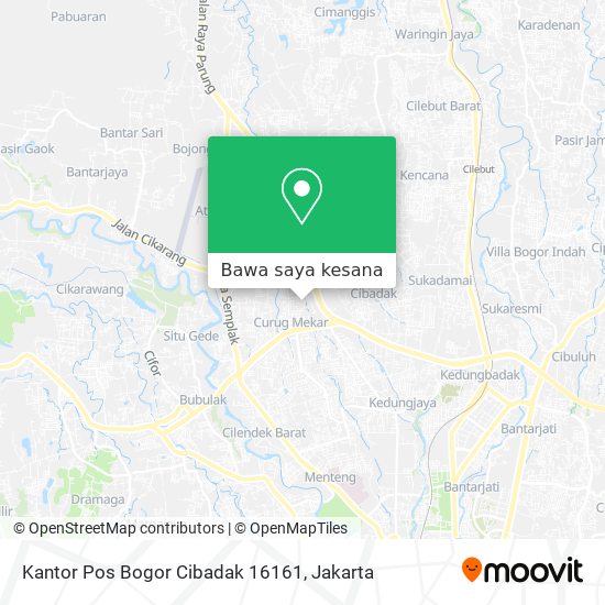 Peta Kantor Pos Bogor Cibadak 16161