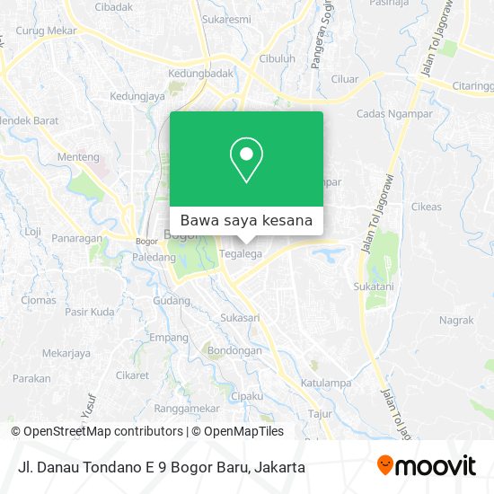 Peta Jl. Danau Tondano E 9 Bogor Baru