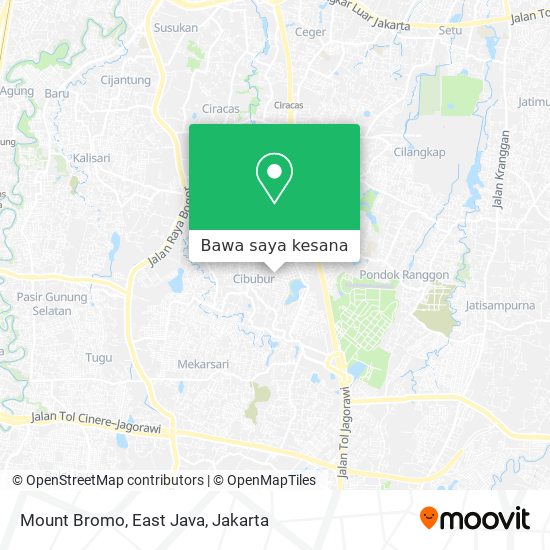 Peta Mount Bromo, East Java