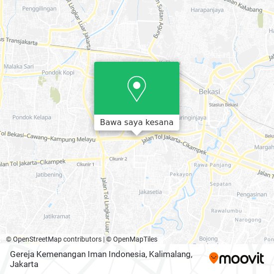 Peta Gereja Kemenangan Iman Indonesia, Kalimalang
