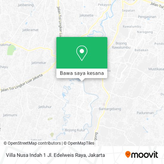 Peta Villa Nusa Indah 1 Jl. Edelweis Raya