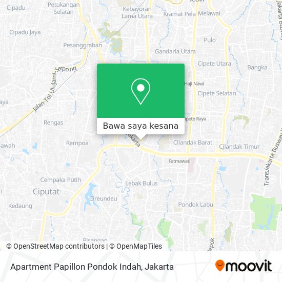 Peta Apartment Papillon Pondok Indah