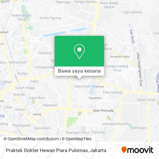 Peta Praktek Dokter Hewan Piara Pulomas