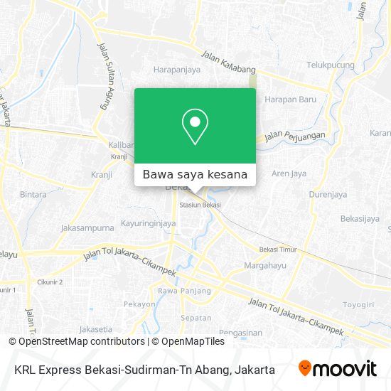 Peta KRL Express Bekasi-Sudirman-Tn Abang