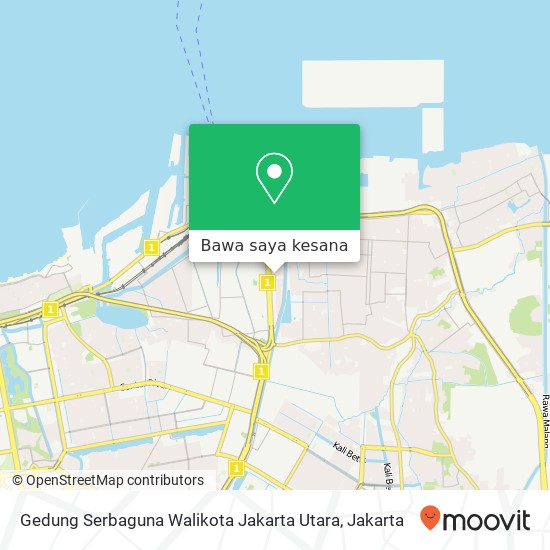 Peta Gedung Serbaguna Walikota Jakarta Utara
