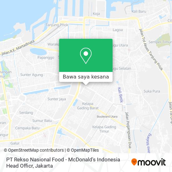 Peta PT Rekso Nasional Food - McDonald's Indonesia Head Officr