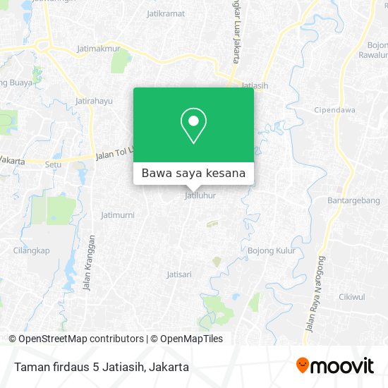 Peta Taman firdaus 5 Jatiasih