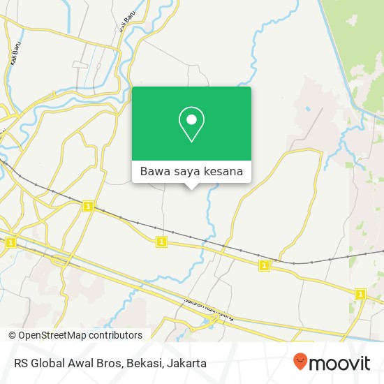 Peta RS Global Awal Bros, Bekasi