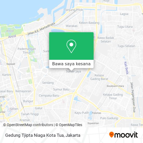Peta Gedung Tjipta Niaga Kota Tua
