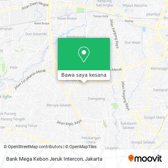 Peta Bank Mega Kebon Jeruk Intercon
