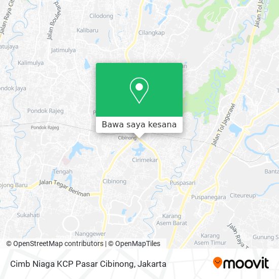Peta Cimb Niaga KCP Pasar Cibinong