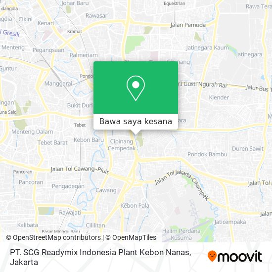 Peta PT. SCG Readymix Indonesia Plant Kebon Nanas