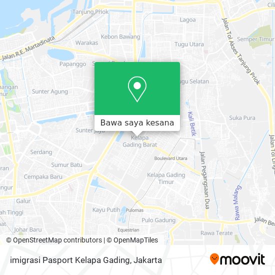 Peta imigrasi Pasport Kelapa Gading