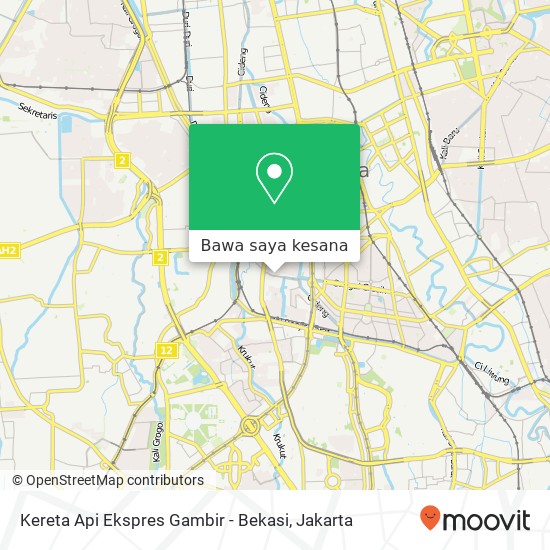 Peta Kereta Api Ekspres Gambir - Bekasi