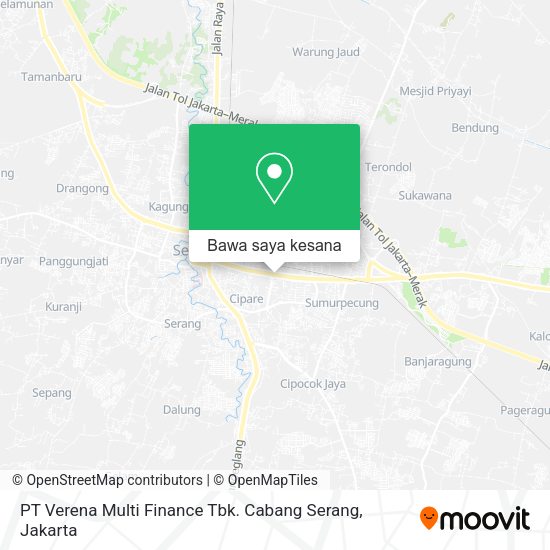 Peta PT Verena Multi Finance Tbk. Cabang Serang