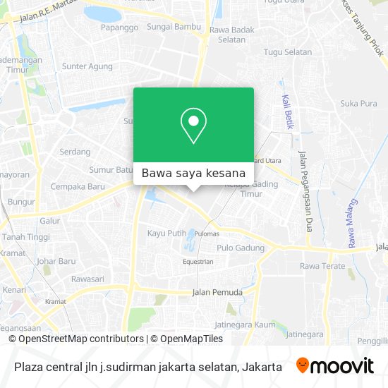 Peta Plaza central jln j.sudirman jakarta selatan