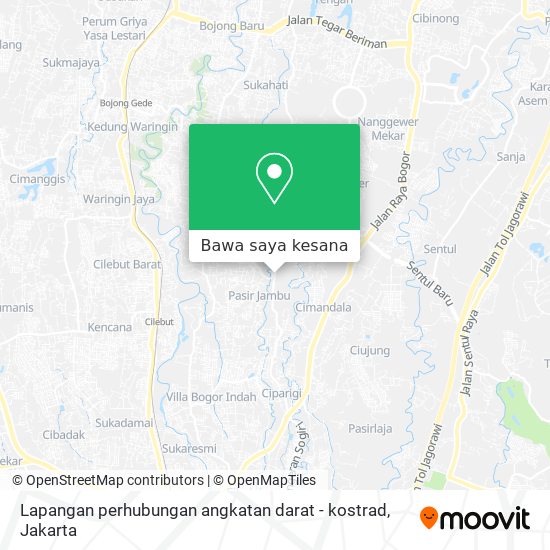 Peta Lapangan perhubungan angkatan darat - kostrad