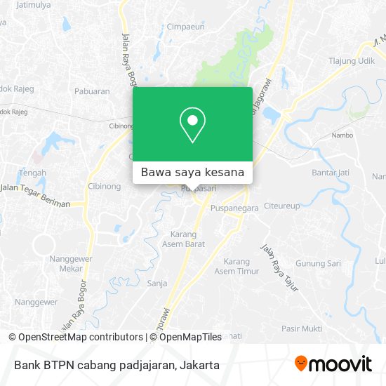 Peta Bank BTPN cabang padjajaran