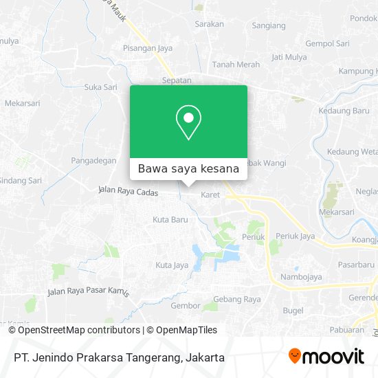 Peta PT. Jenindo Prakarsa Tangerang