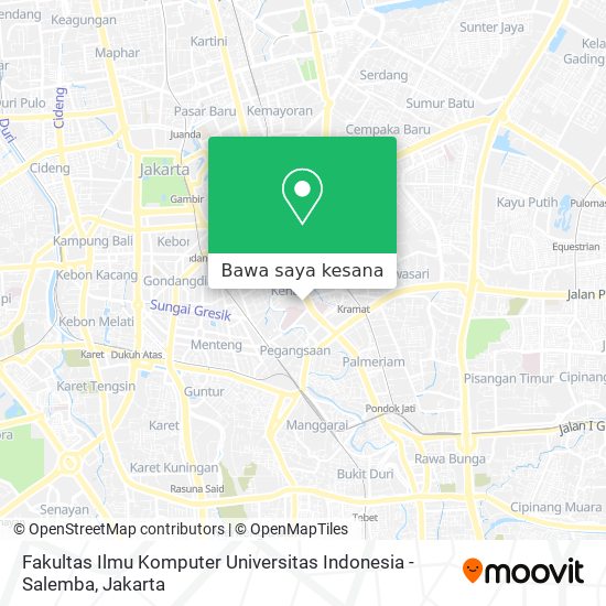 Peta Fakultas Ilmu Komputer Universitas Indonesia - Salemba