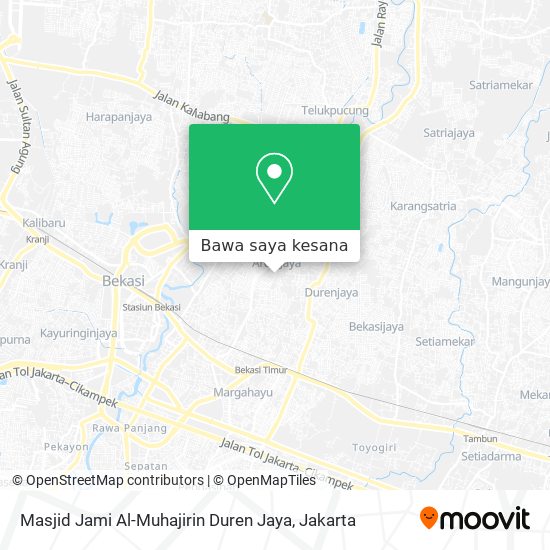Peta Masjid Jami Al-Muhajirin Duren Jaya