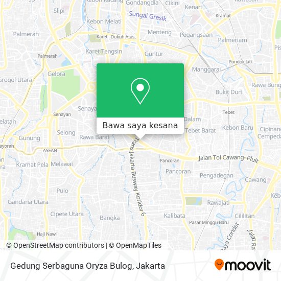 Peta Gedung Serbaguna Oryza Bulog