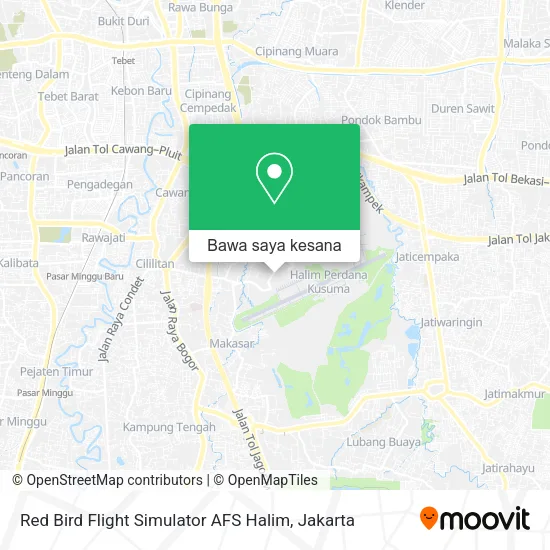 Peta Red Bird Flight Simulator AFS Halim