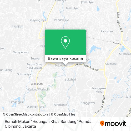 Peta Rumah Makan "Hidangan Khas Bandung" Pemda Cibinong