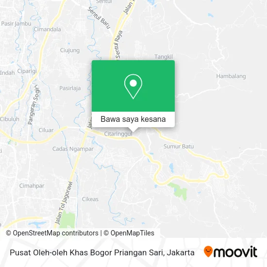 Peta Pusat Oleh-oleh Khas Bogor Priangan Sari