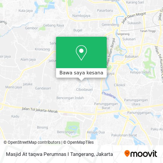 Peta Masjid At taqwa Perumnas I Tangerang
