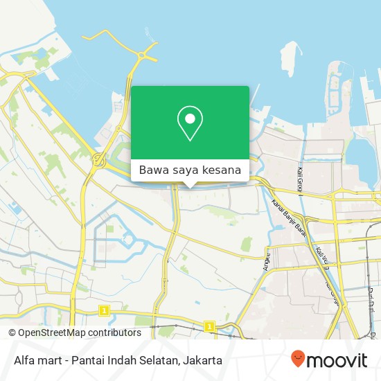 Peta Alfa mart - Pantai Indah Selatan