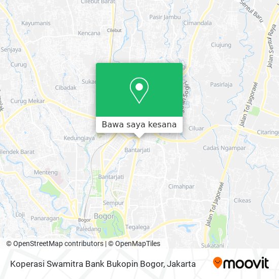 Peta Koperasi Swamitra Bank Bukopin Bogor