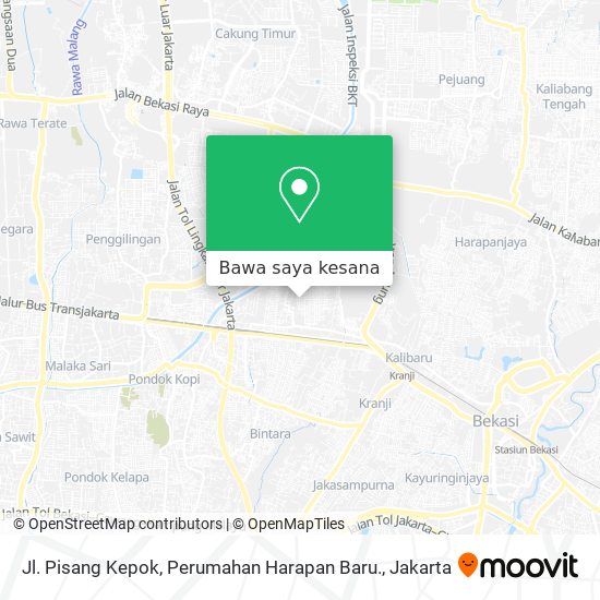 Peta Jl. Pisang Kepok, Perumahan Harapan Baru.