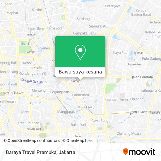Peta Baraya Travel Pramuka
