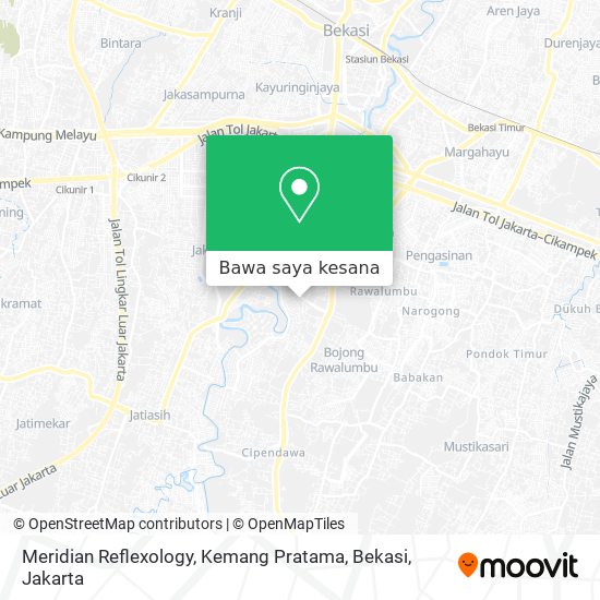 Peta Meridian Reflexology, Kemang Pratama, Bekasi