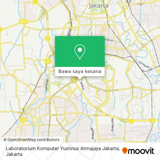 Peta Laboratorium Komputer Yustinus Atmajaya Jakarta