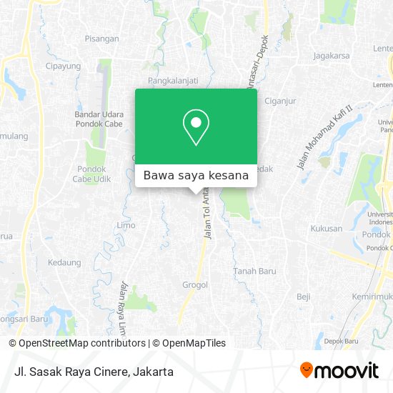 Peta Jl. Sasak Raya Cinere