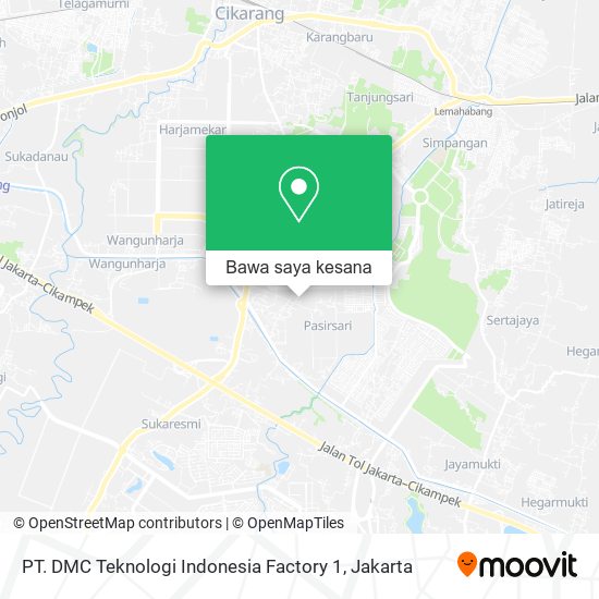 Peta PT. DMC Teknologi Indonesia Factory 1