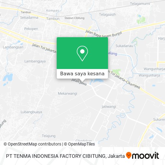 Peta PT TENMA INDONESIA FACTORY CIBITUNG