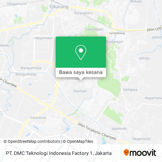 Peta PT. DMC Teknologi Indonesia Factory 1