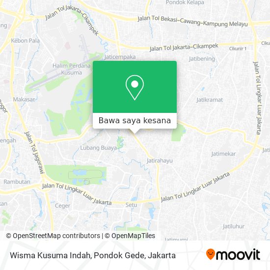Peta Wisma Kusuma Indah, Pondok Gede