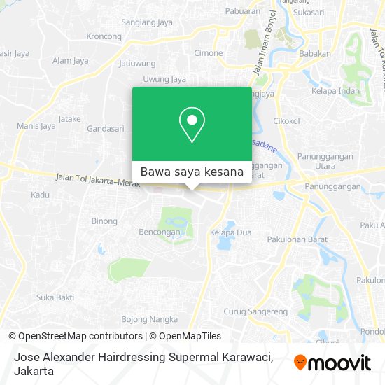 Peta Jose Alexander Hairdressing Supermal Karawaci