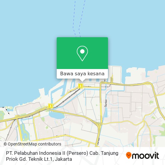 Peta PT. Pelabuhan Indonesia II (Persero) Cab. Tanjung Priok Gd. Teknik Lt.1