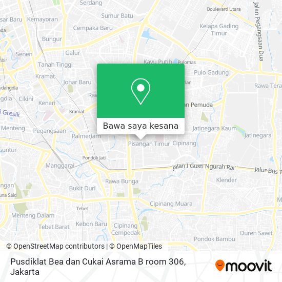 Peta Pusdiklat Bea dan Cukai Asrama B room 306