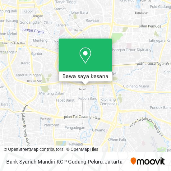 Peta Bank Syariah Mandiri KCP Gudang Peluru
