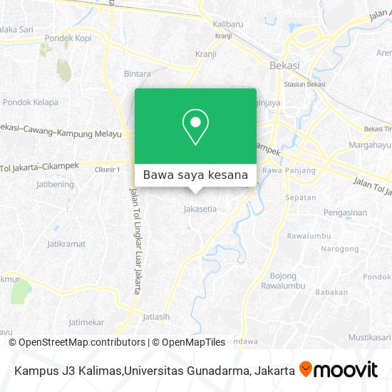 Peta Kampus J3 Kalimas,Universitas Gunadarma