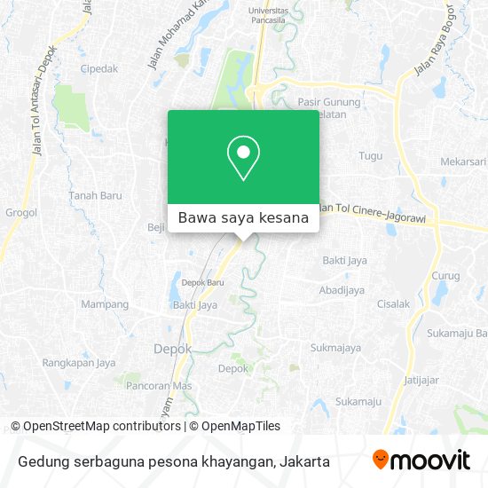 Peta Gedung serbaguna pesona khayangan